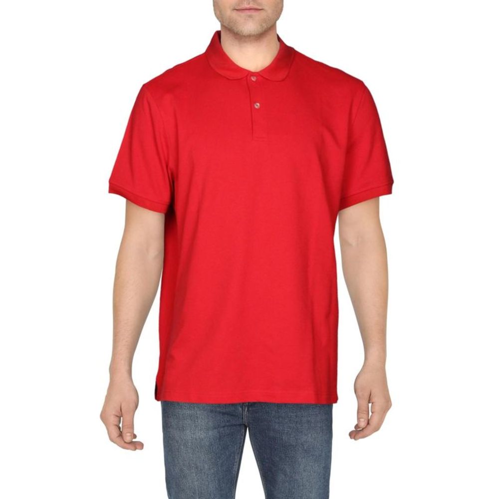 CLUBROOM Mens Red Classic Fit Cotton Polo XXL